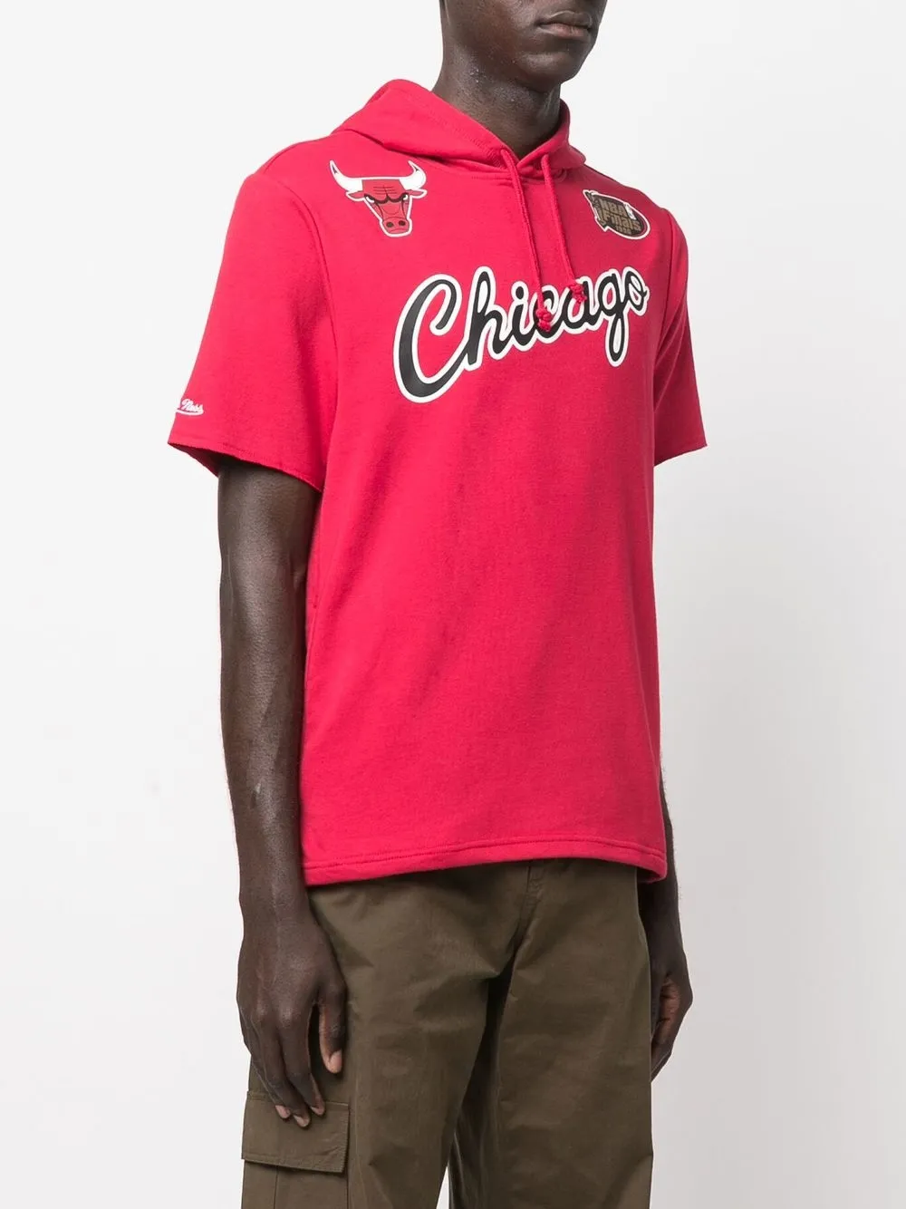 Logo-Print Short-Sleeved Hoodie