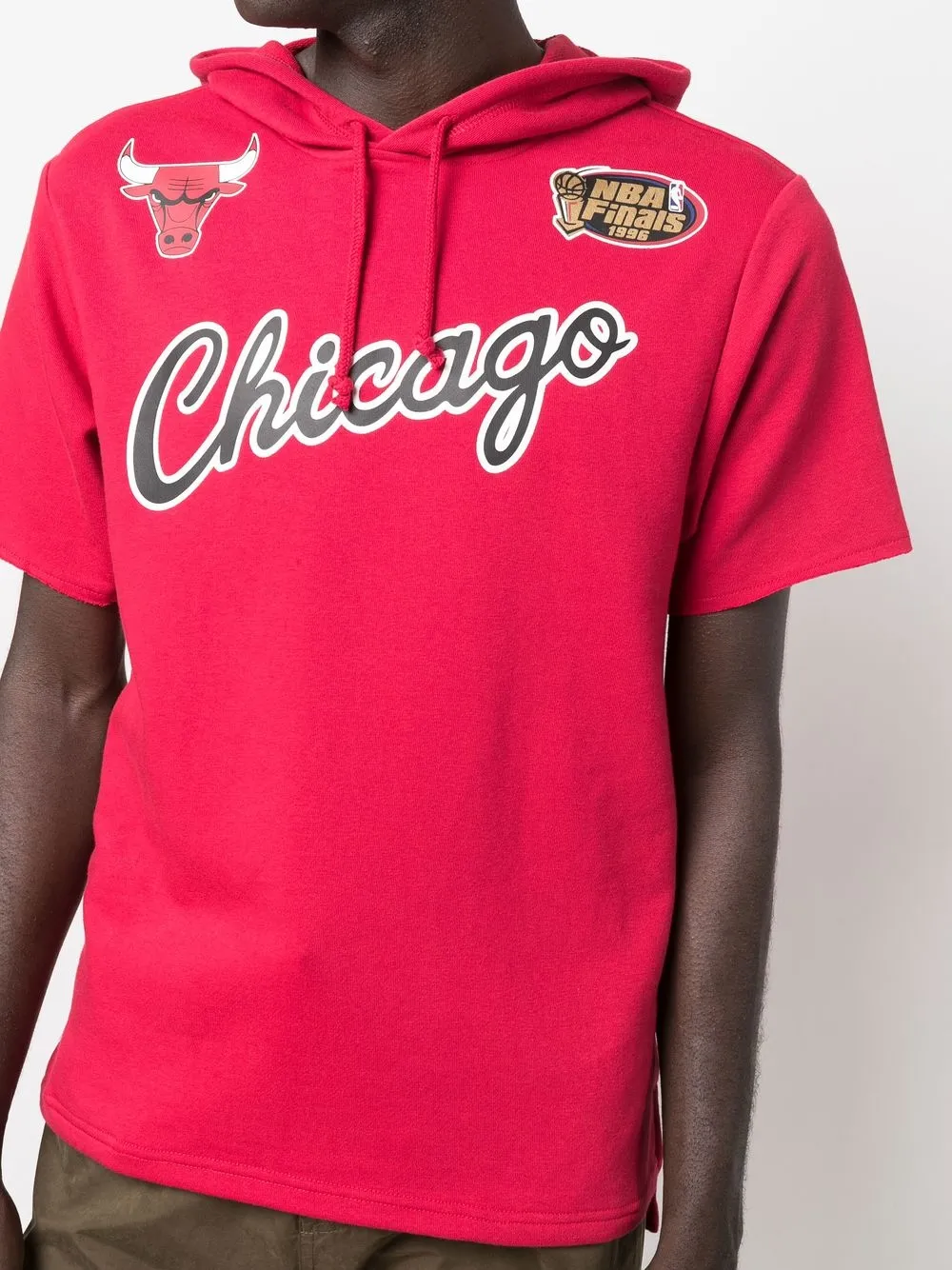 Logo-Print Short-Sleeved Hoodie