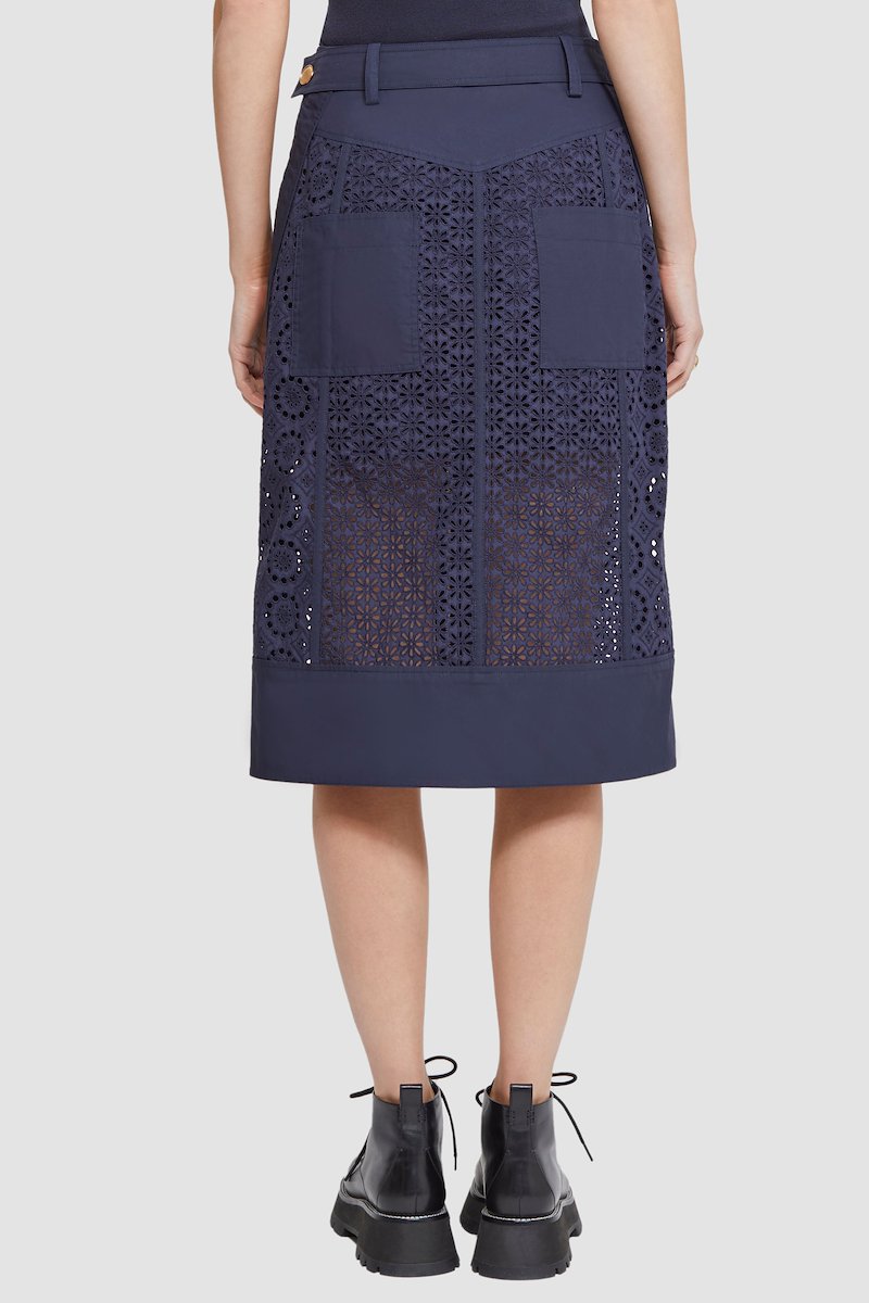 Broderie Anglaise Utility Skirt-blue #1 Broderie Anglaise Utility Skirt, null- 3