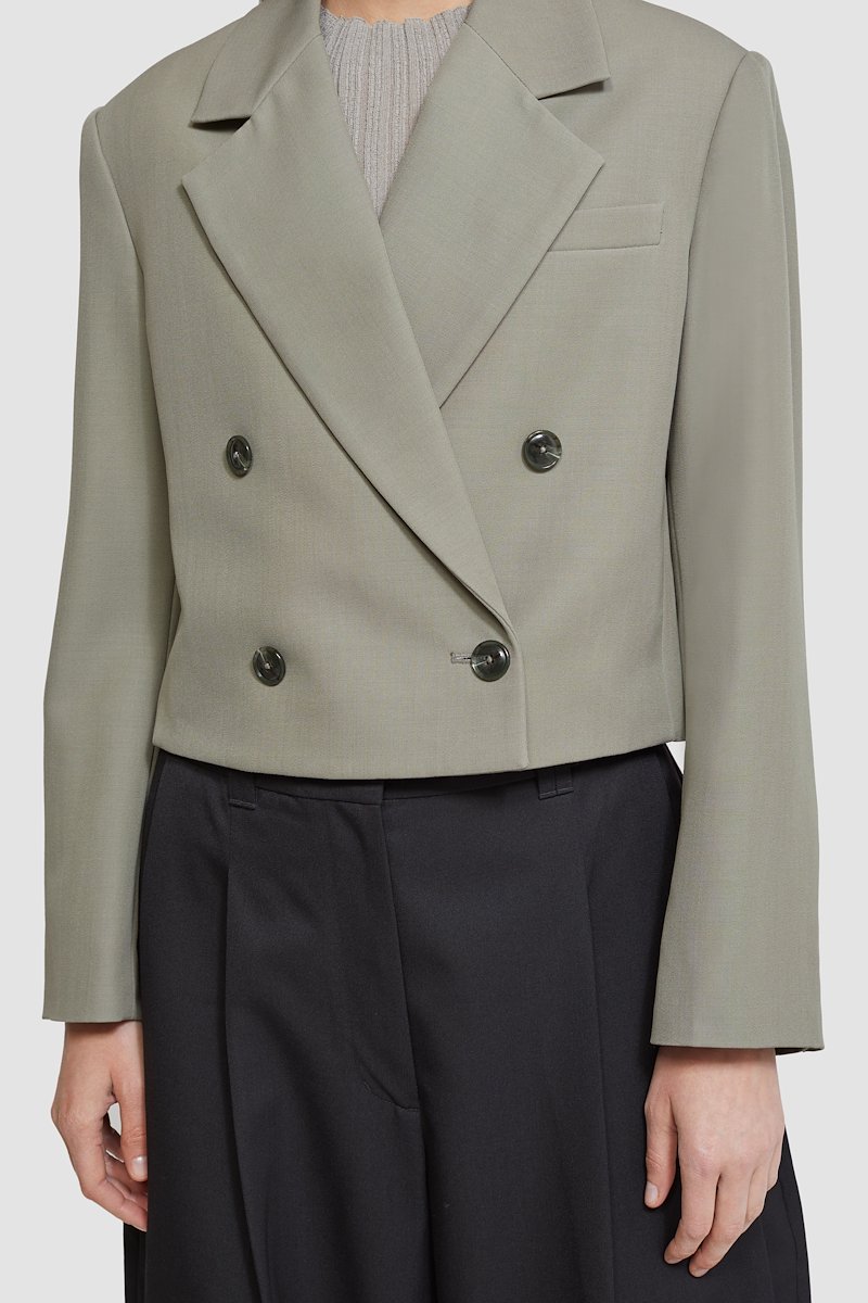 Tailored Cropped Jacket-thyme #1 Tailored Cropped Jacket, null- 1