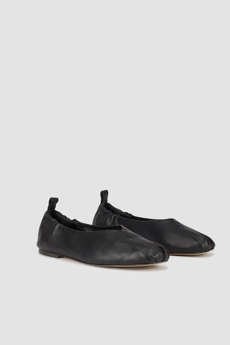 Elisa Ruched Ballerina Loafer-black #1 Elisa Ruched Ballerina Loafer, null- 1