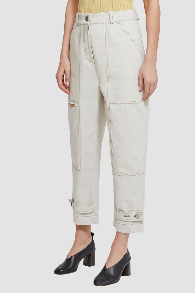 Linen Denim Utility Pant-white #0 Linen Denim Utility Pant, null- 4