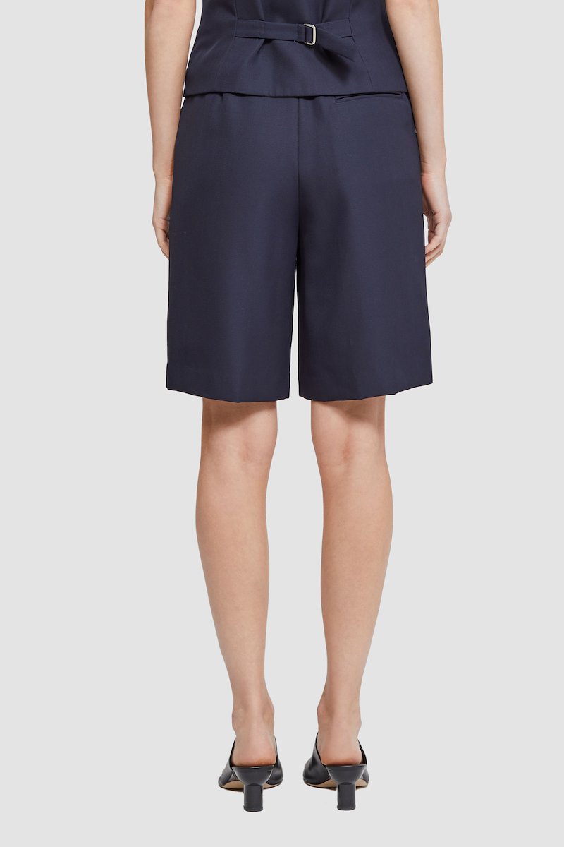 Tailored Paperbag Waist Short-blue #1 Tailored Paperbag Waist Short, null- 3