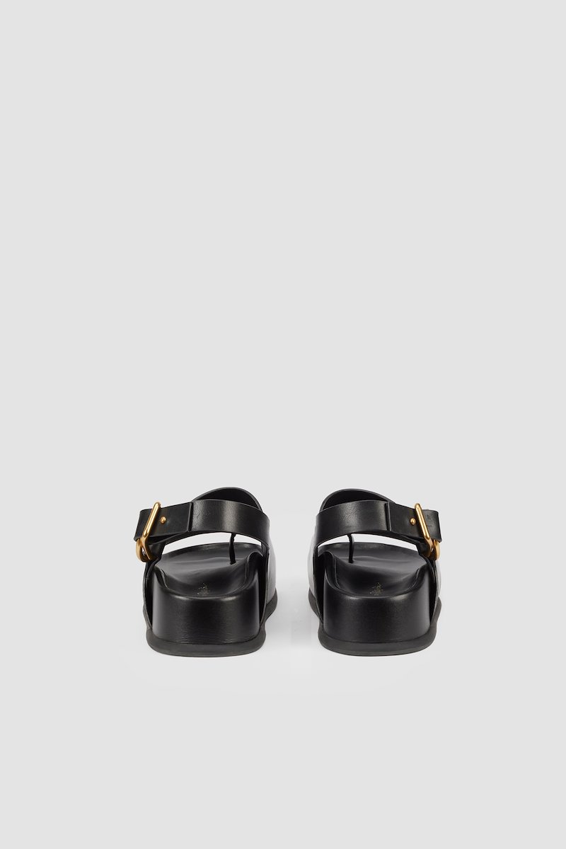 Freida Platform Sandal-black #0 Freida Platform Sandal, Freida platform sandals from 3.1 PHILLIP LIM featuring black, calf leather, thong style, moulded footbed, buckle fastening, branded leather insole and platform sole.- 2