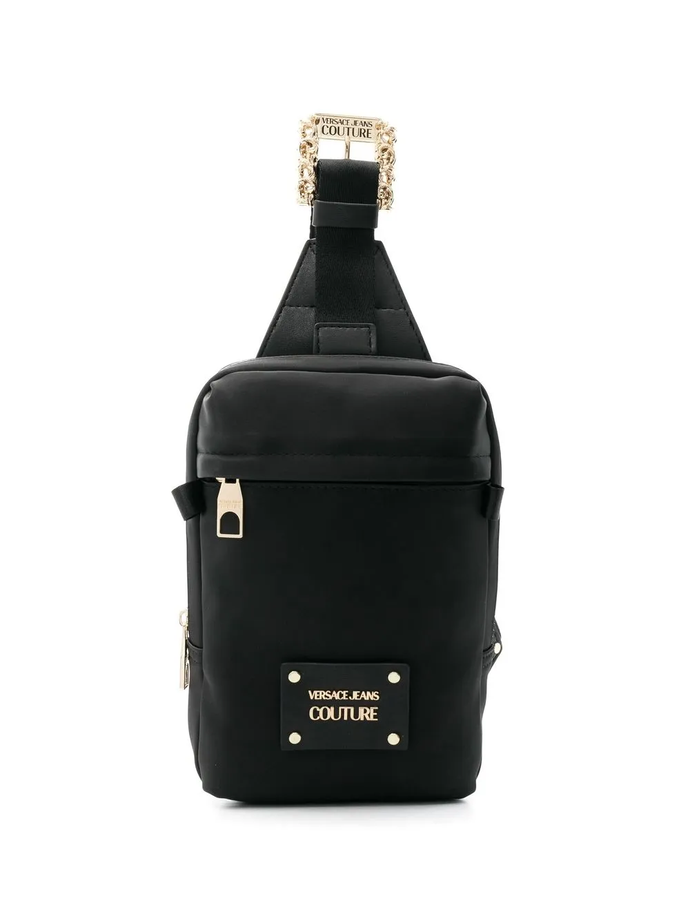 

Versace Jeans Couture logo-patch shoulder bag - Black