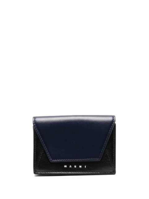 Marni logo-embossed foldover wallet Men