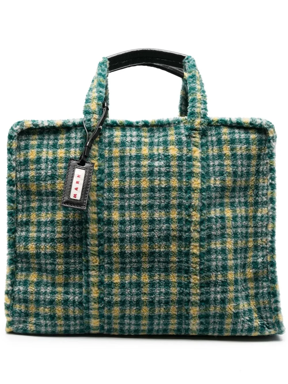 

Marni tote a cuadros tartán - Verde