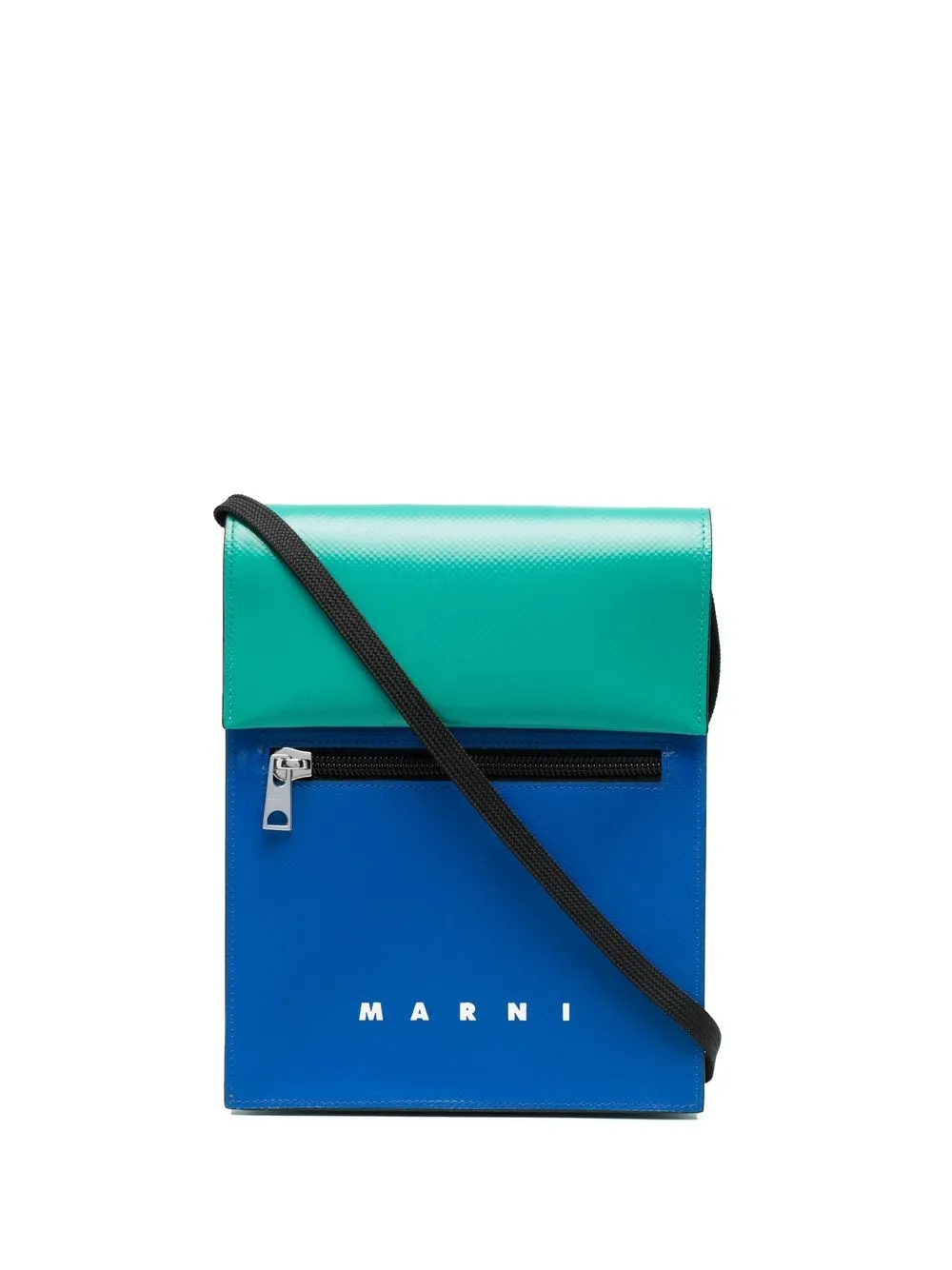 

Marni bolsa de hombro con logo estampado - Azul