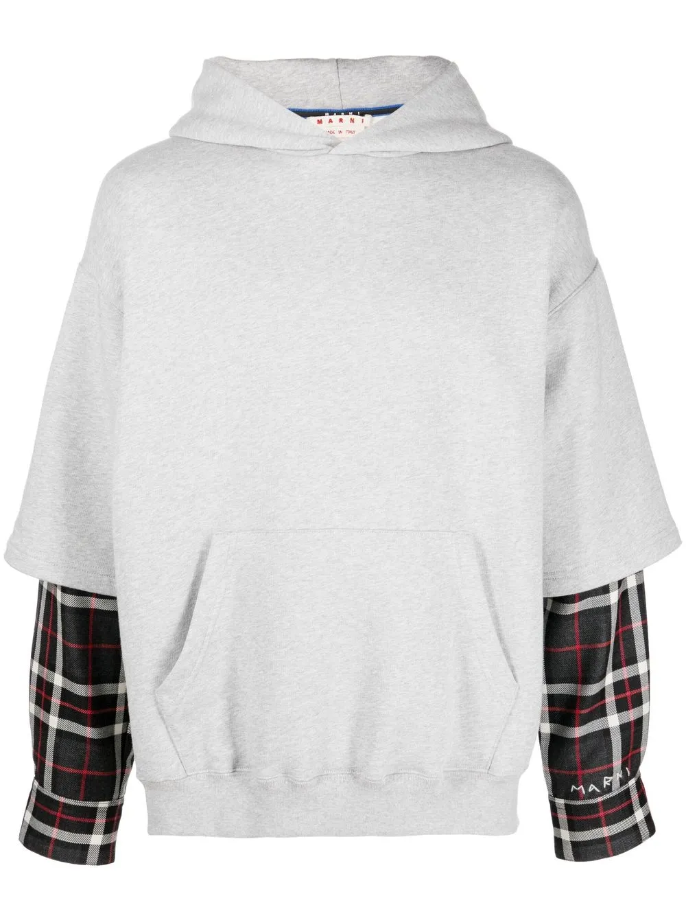 

Marni hoodie con diseño a capas - Gris