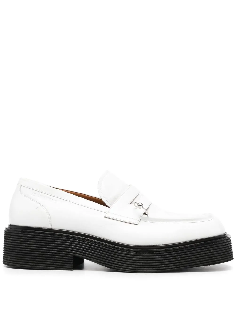 

Marni chunky leather loafers - White