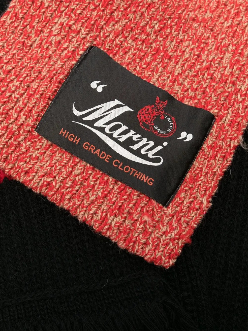 Marni Fringe-trimmed Scarf In Black