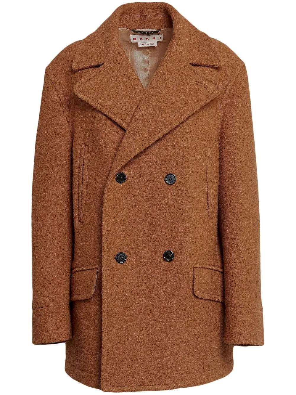 

Marni double-breasted wool peacoat - Brown