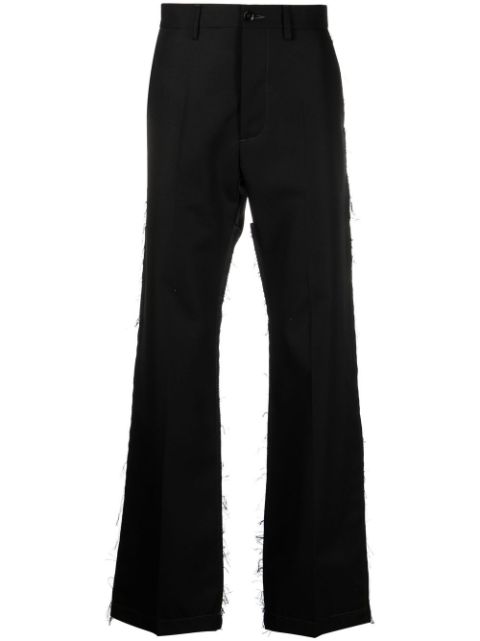 Marni raw-cut edge detail trousers Men