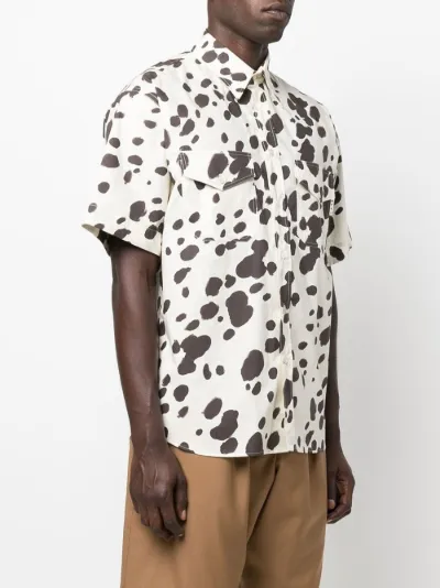 spot-print short-sleeve shirt | Marni 