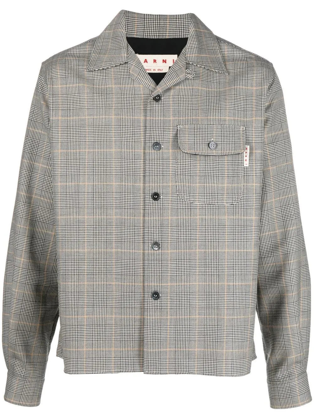 

Marni camisa con estampado de cuadros - Negro