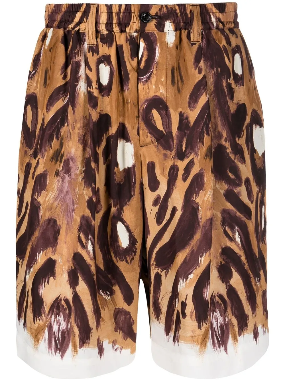 

Marni all-over leopard-print shorts - Brown