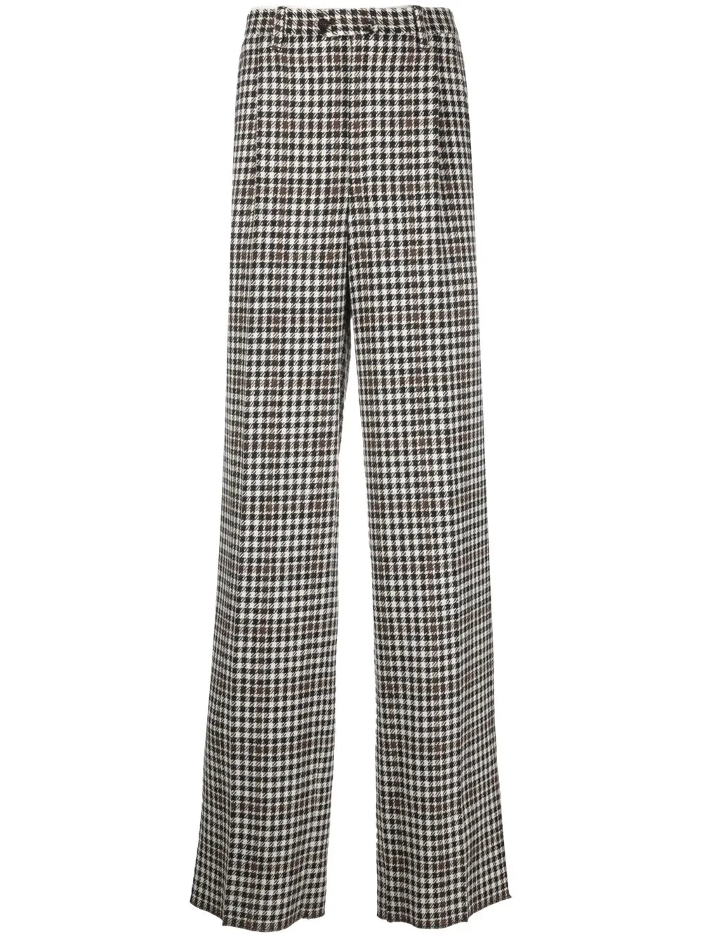 

Marni straight-leg houndstooh-print trousers - Neutrals