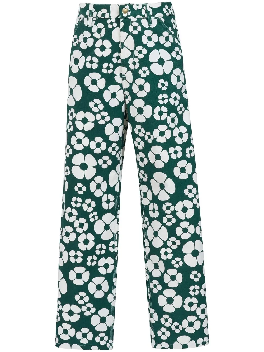 

Marni x Carhartt floral-print wide-leg trousers - Green