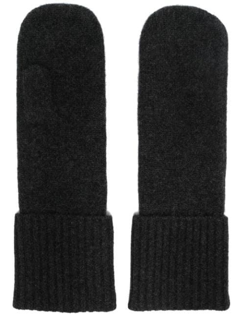 Filippa K recycled cashmere ribbed-detail mittens