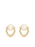 Ferragamo gancini pearl-embellished earrings - Gold