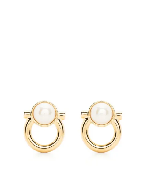 Ferragamo gancini pearl-embellished earrings
