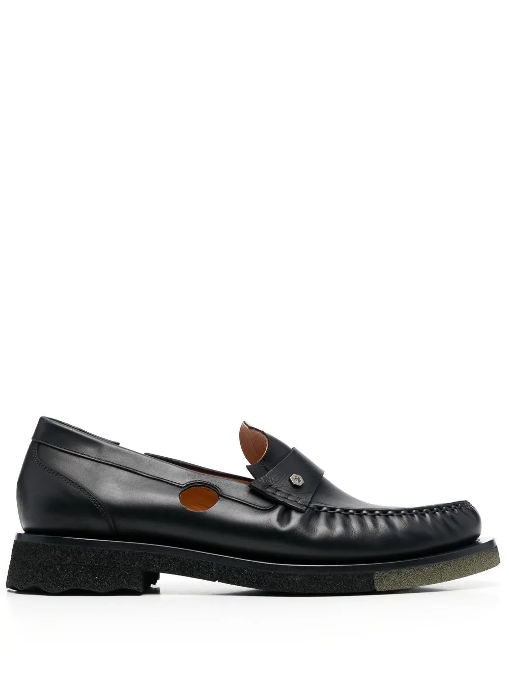 

Off-White Sponge Meteor leather loafers - Black