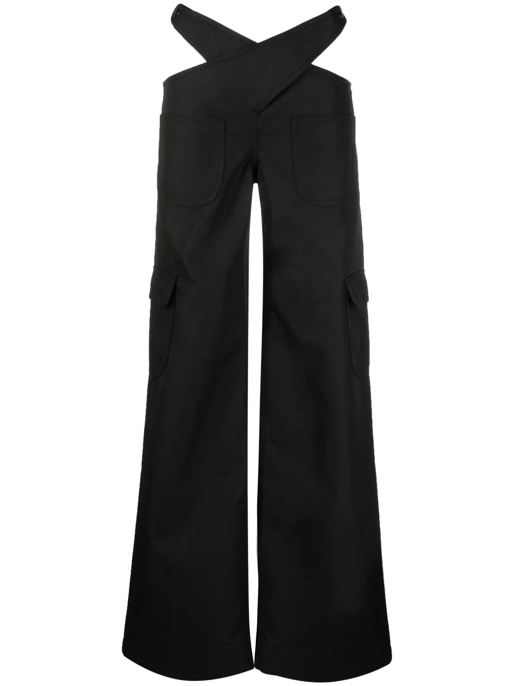 

Courrèges cut-out wide-leg trousers - Black