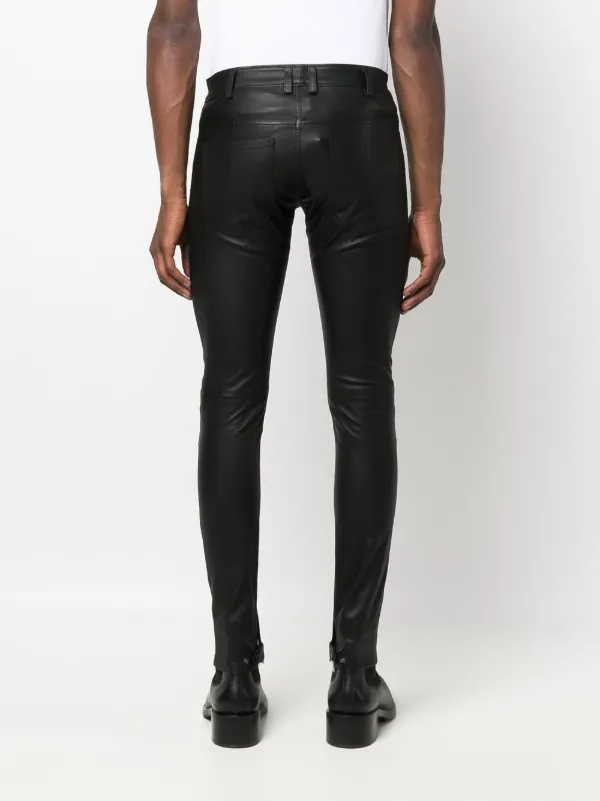 Jacob Lee slim-fit Leather Trousers 