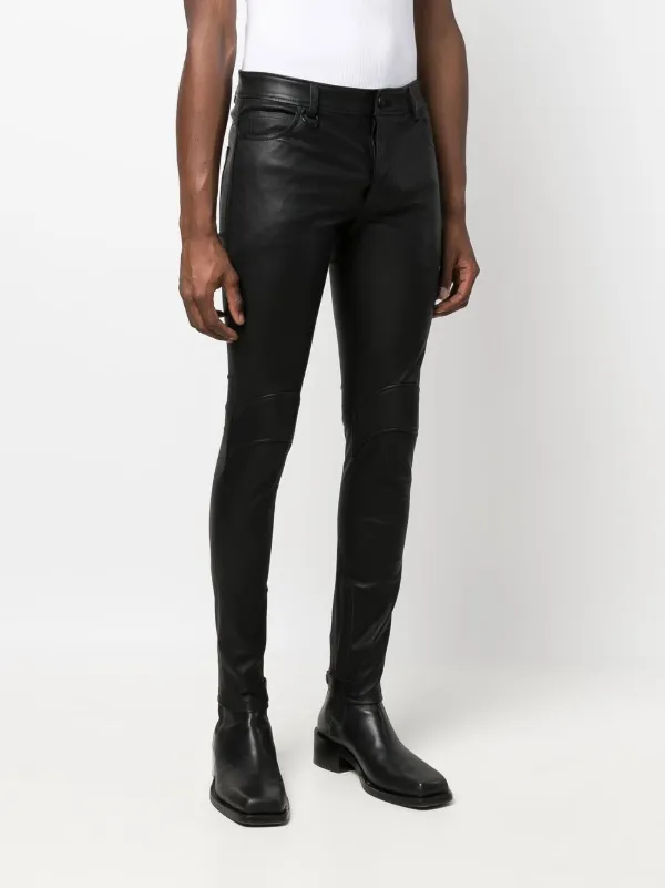 Jacob Lee slim-fit Leather Trousers 