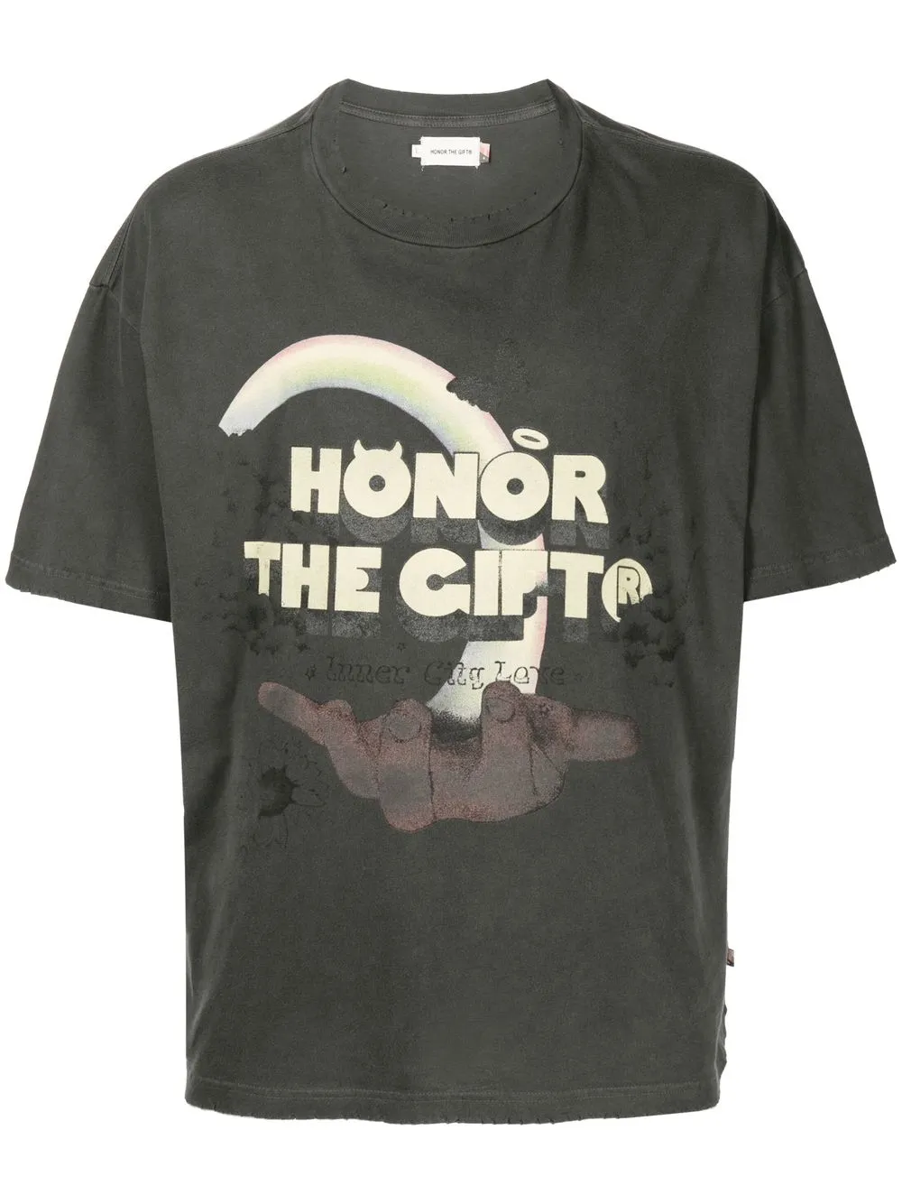 

Honor The Gift playera con motivo Palms - Gris