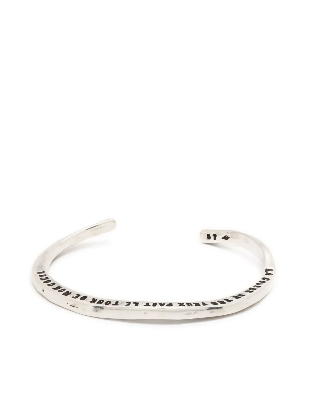 

Thoraval slogan engraved cuff bangle - Silver