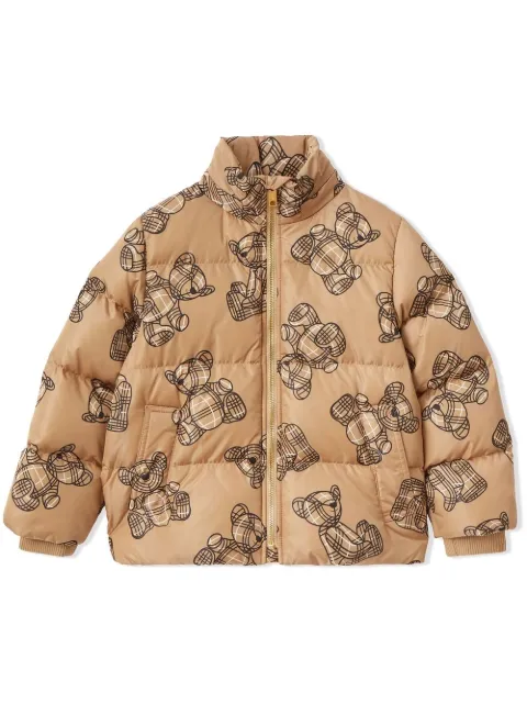 Burberry Kids Donsjack met beerprint