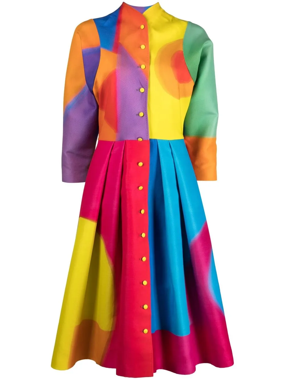 

Moschino vestido midi con diseño color block - Rosado