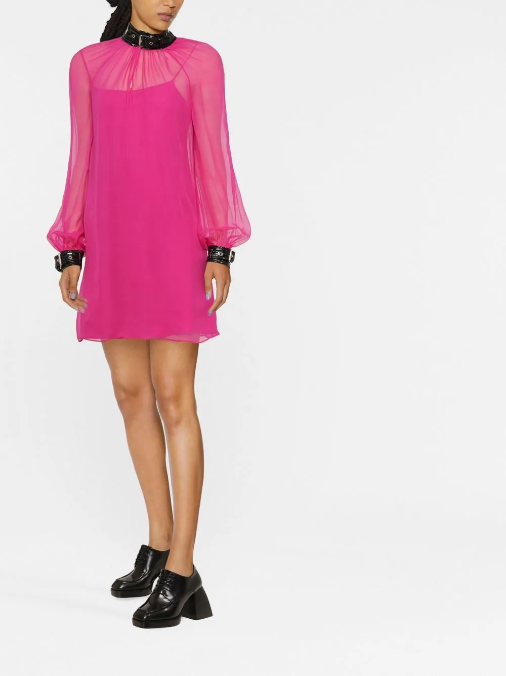 Moschino Mini-jurk met hoge hals - Roze