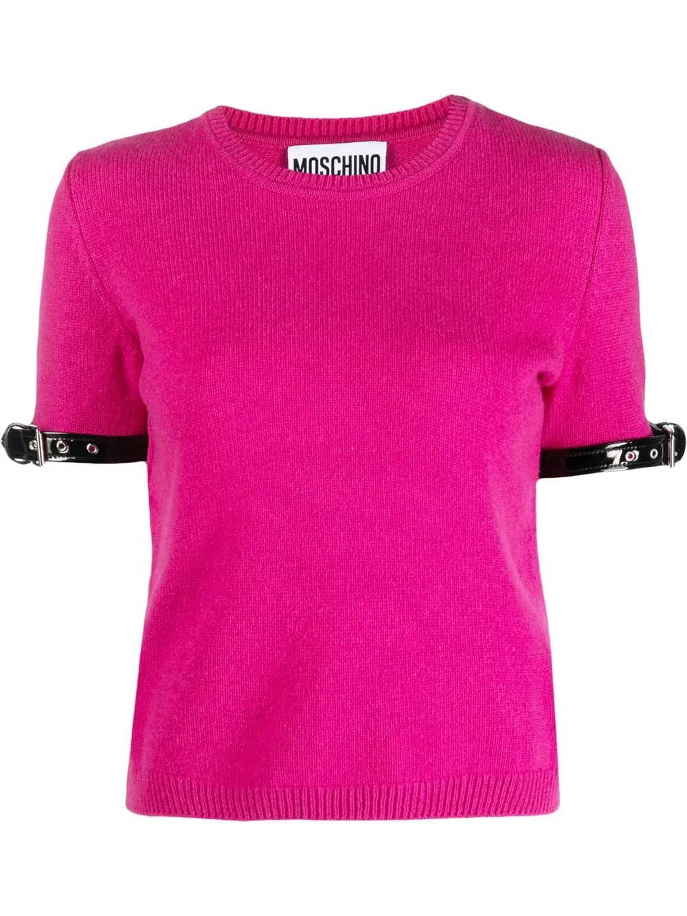 

Moschino top tejido con hebilla - Rosado