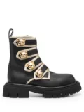Moschino side-buckle ankle boots - Black
