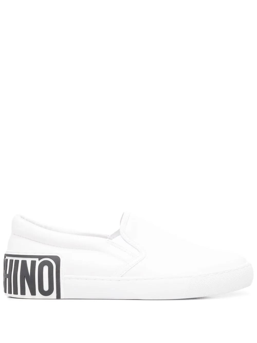 

Moschino tenis con logo en relieve - Blanco