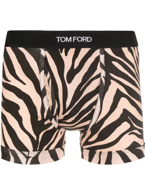 TOM FORD zebra-print logo boxer shorts