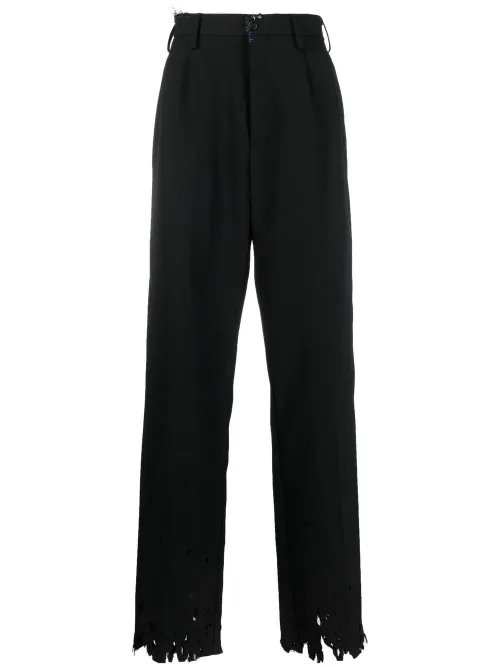 Pantalon droit à effet usé - Marni - Modalova