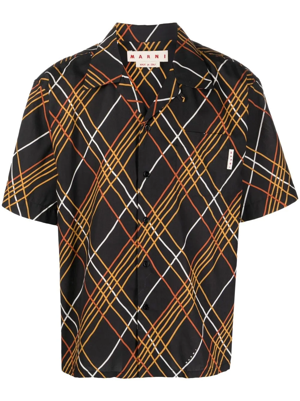 

Marni camisa con estampado gráfico - Negro