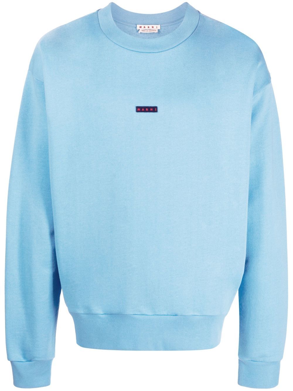 Marni logo-patch cotton sweater