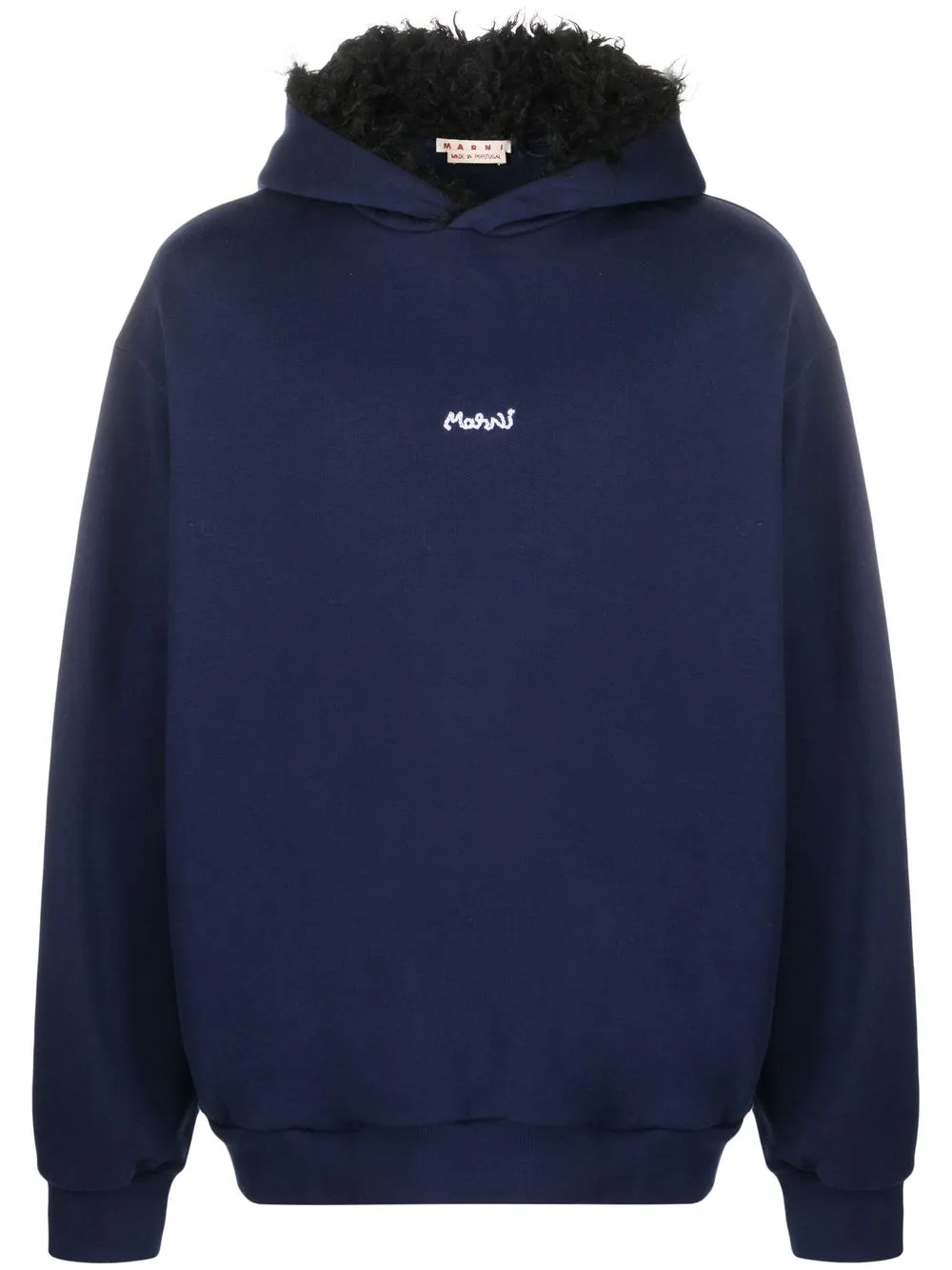 

Marni hoodie con logo bordado - Azul