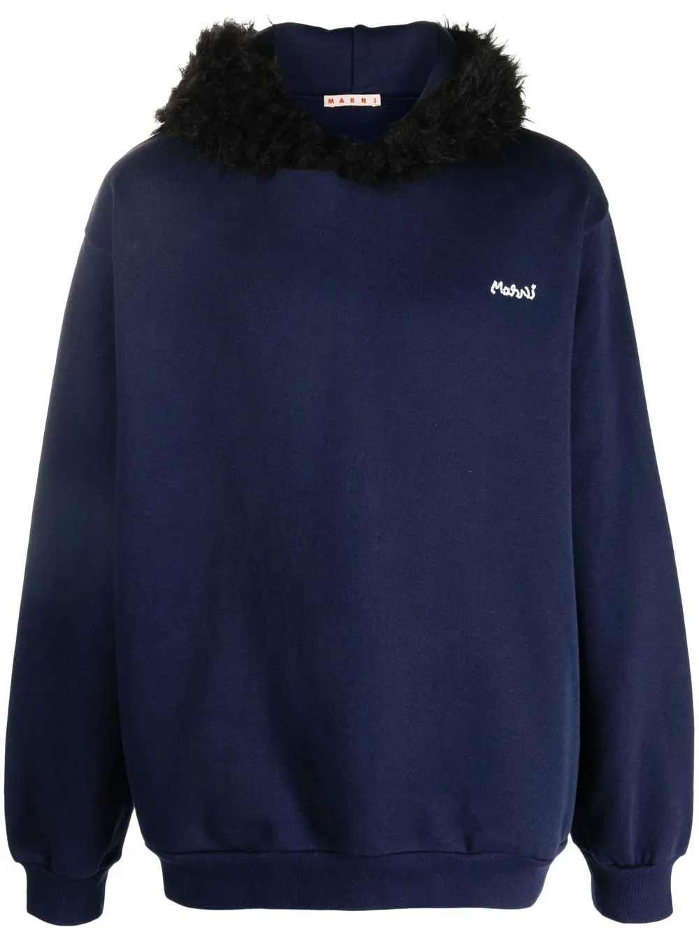 

Marni logo-embroidered hoodie - Blue