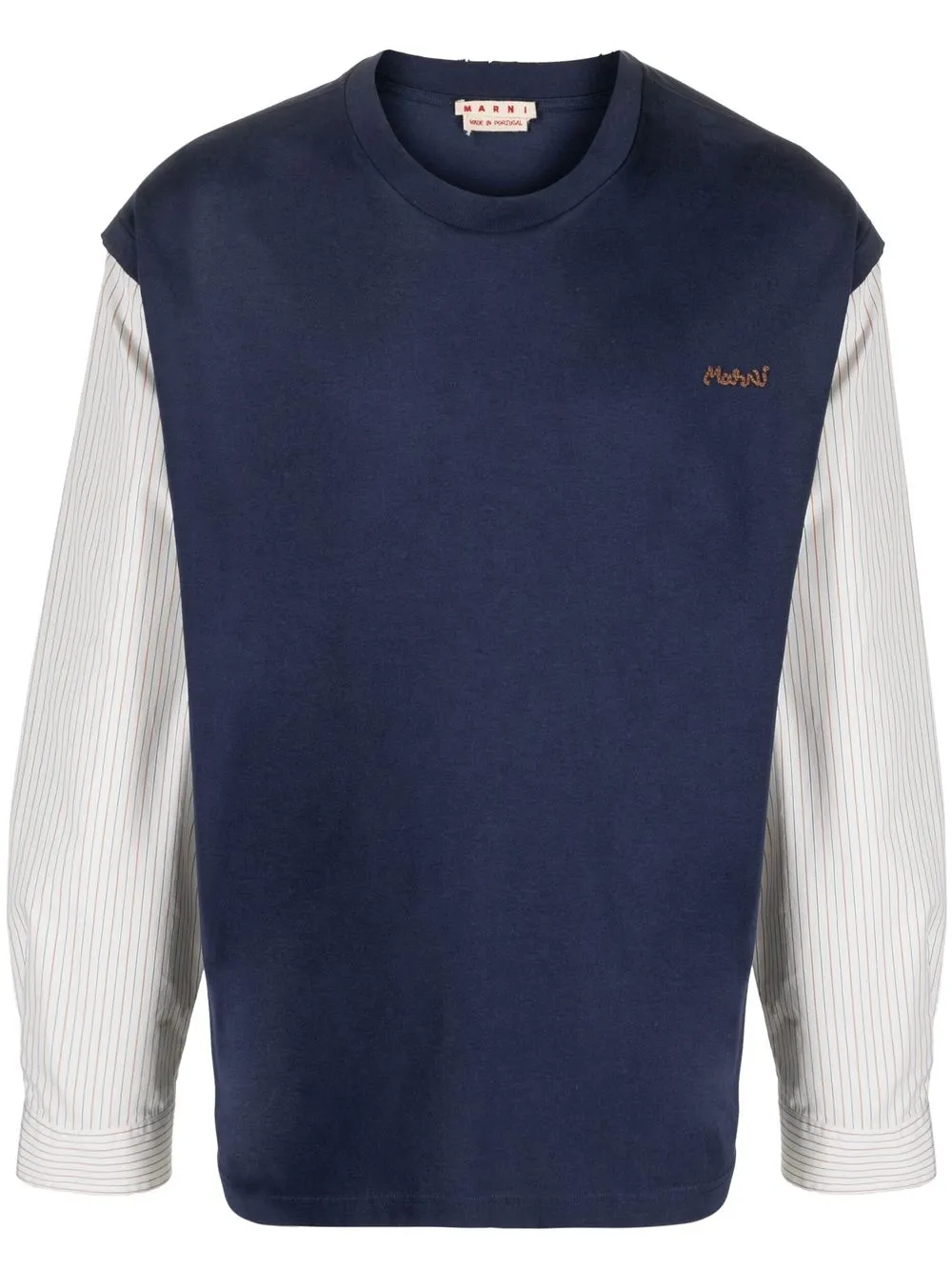 Marni Embroidered-logo Detail Sweatshirt In Blue