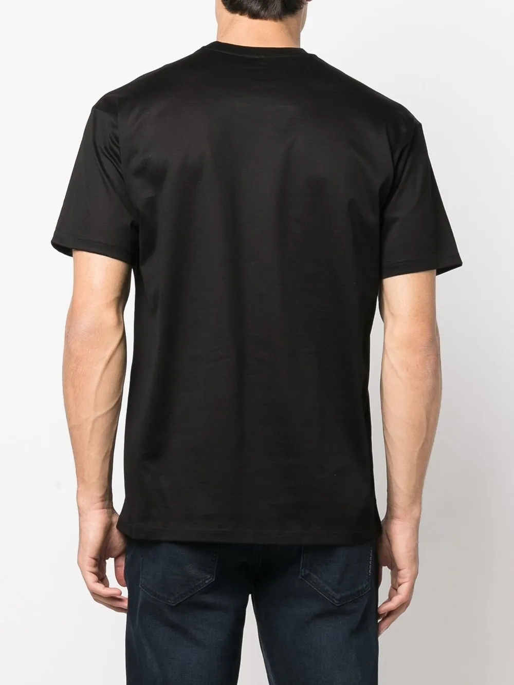 Low Brand T-shirt met ronde hals Zwart