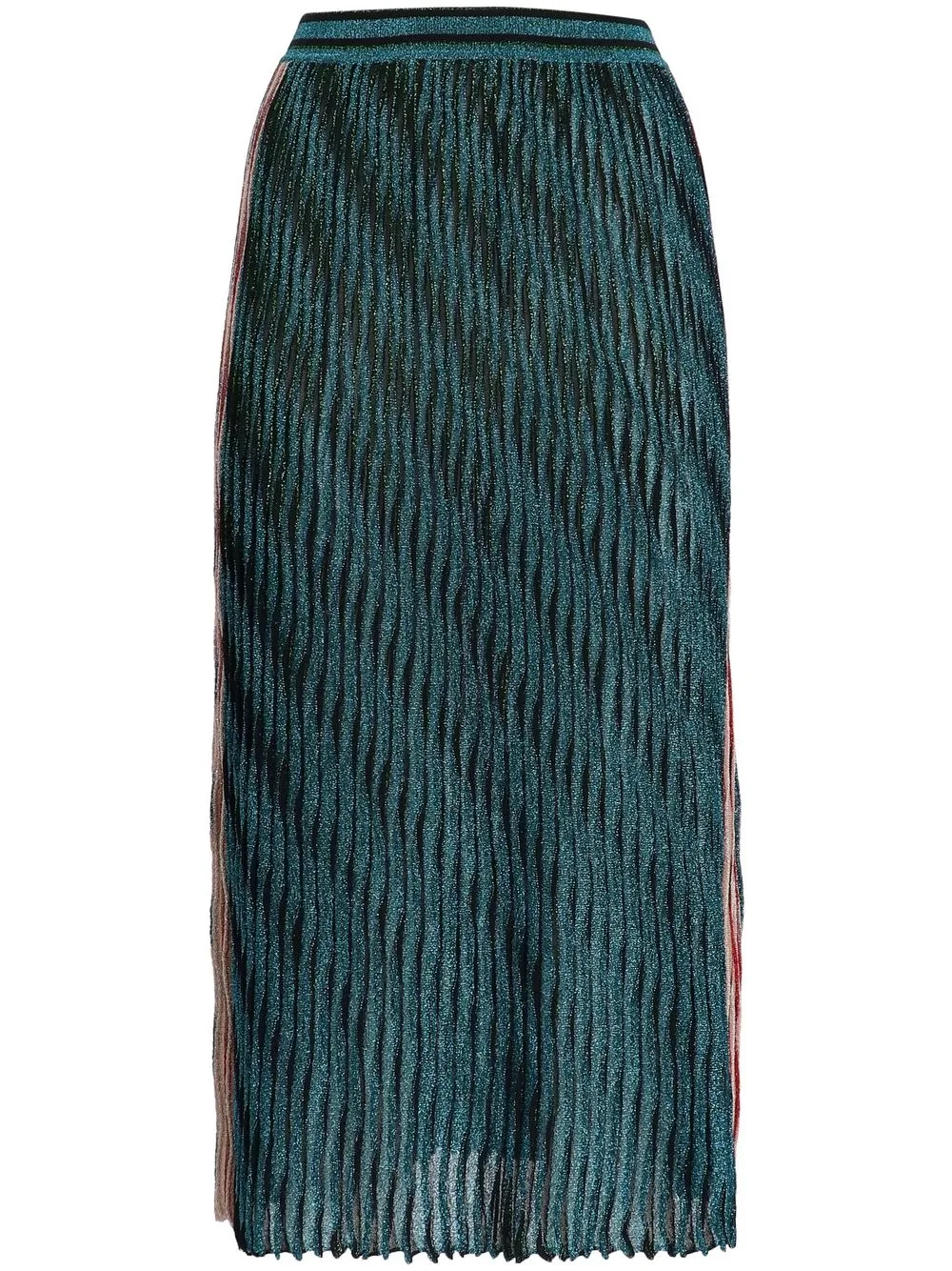 

Missoni falda midi tejido ligero - Azul