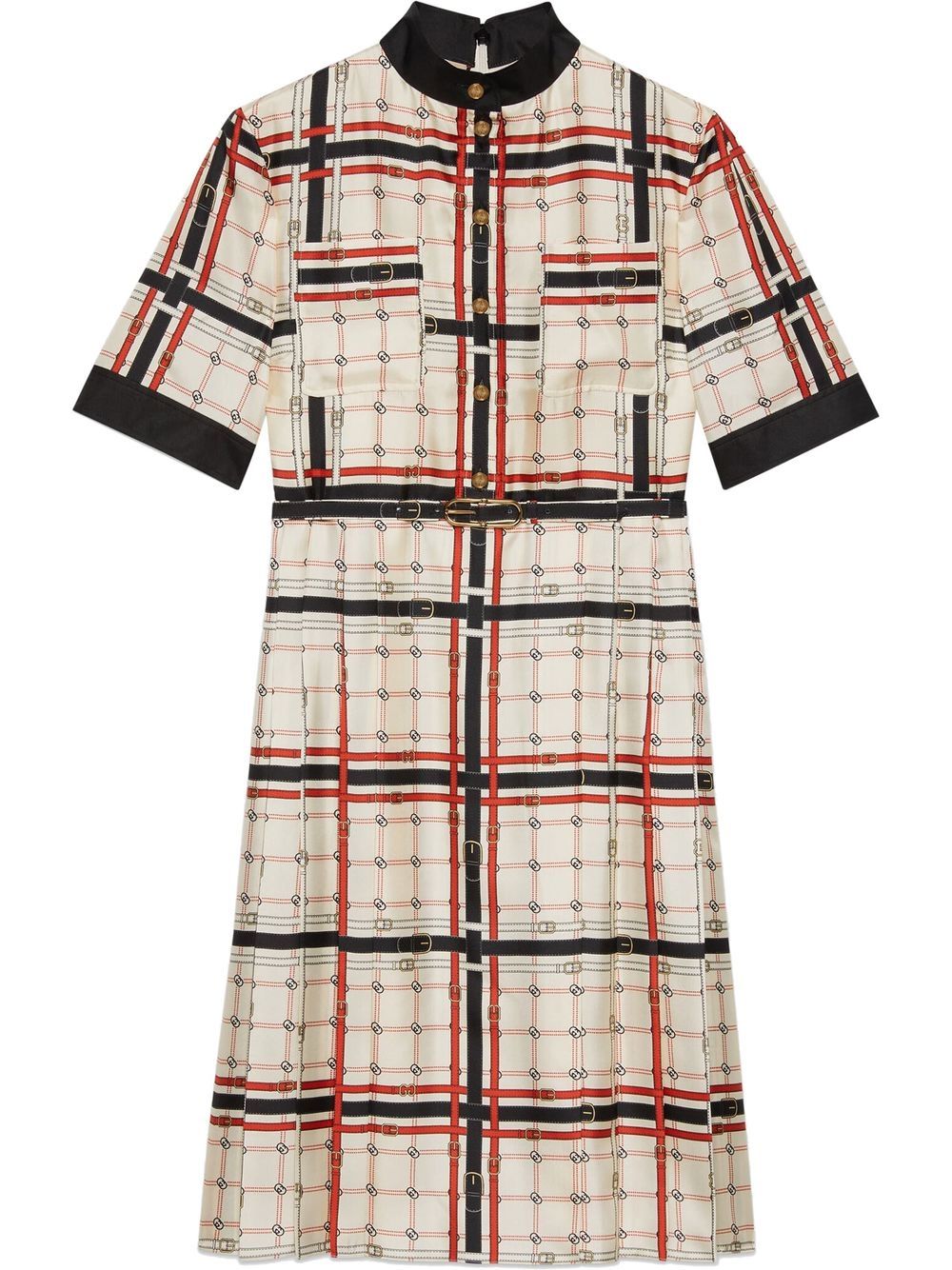 Gucci Gg-check Short-sleeve Dress