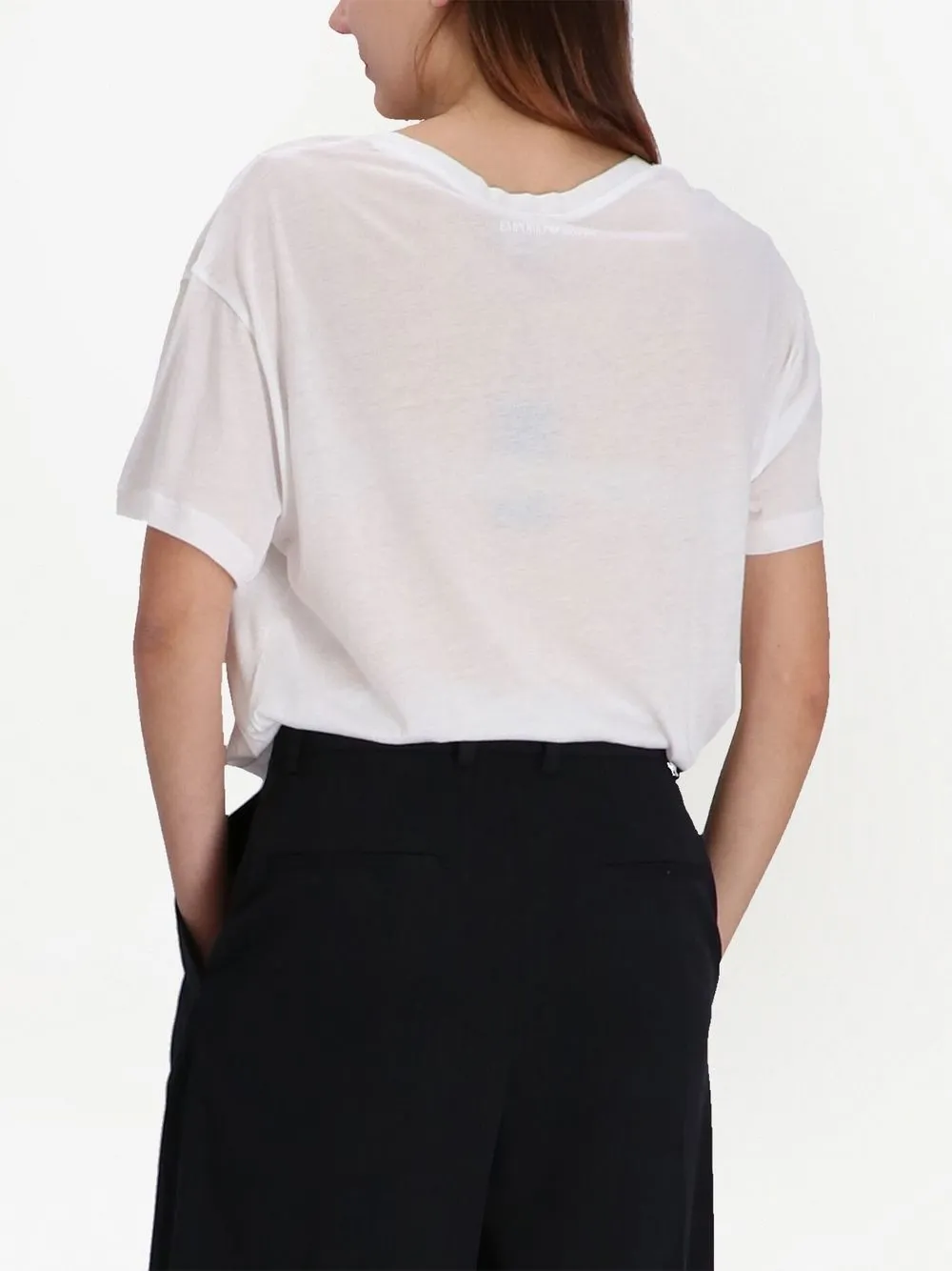 Emporio Armani T-shirt met bloemenprint Wit