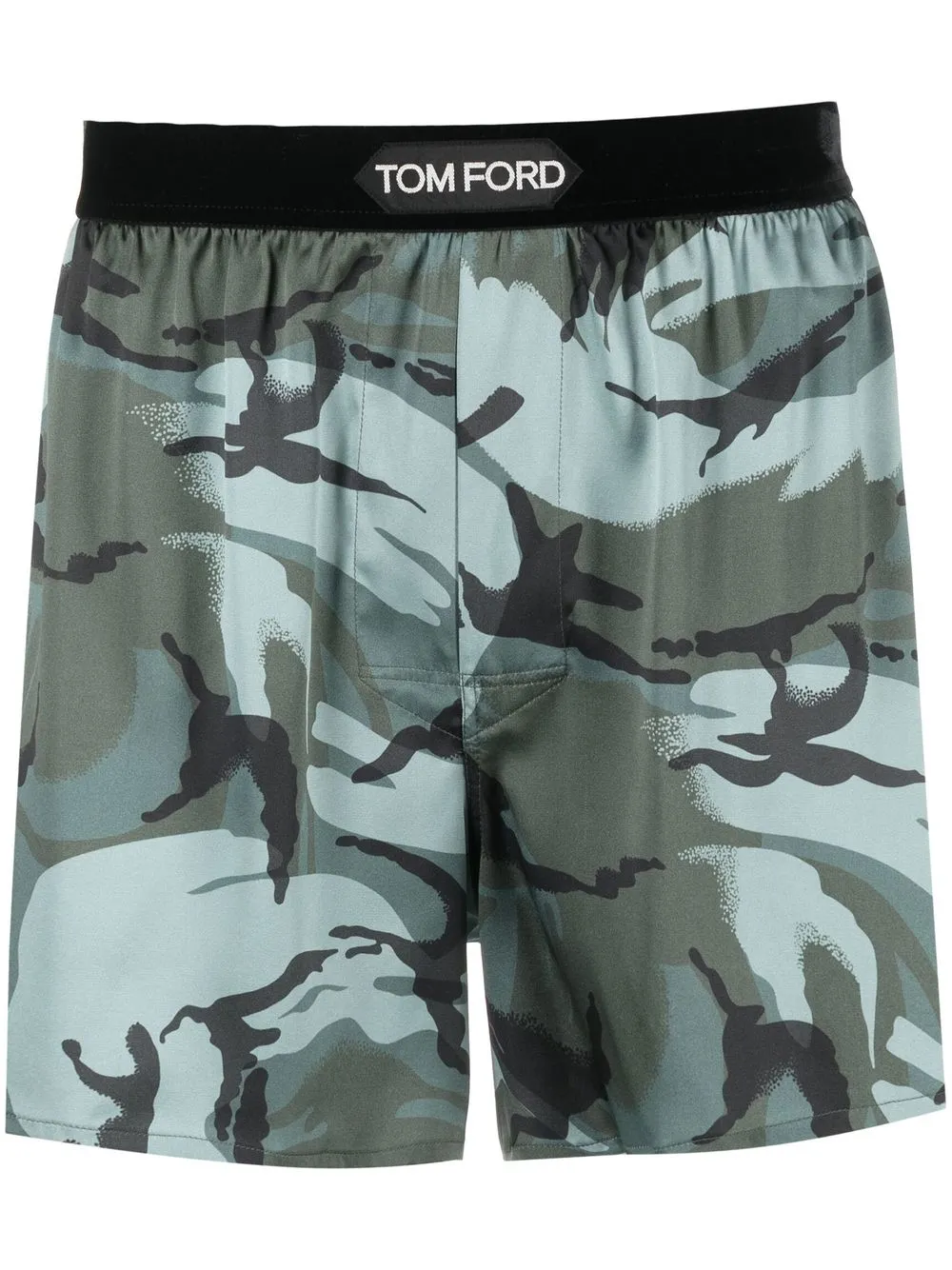 

TOM FORD camouflage-print logo-waistband boxers - Green