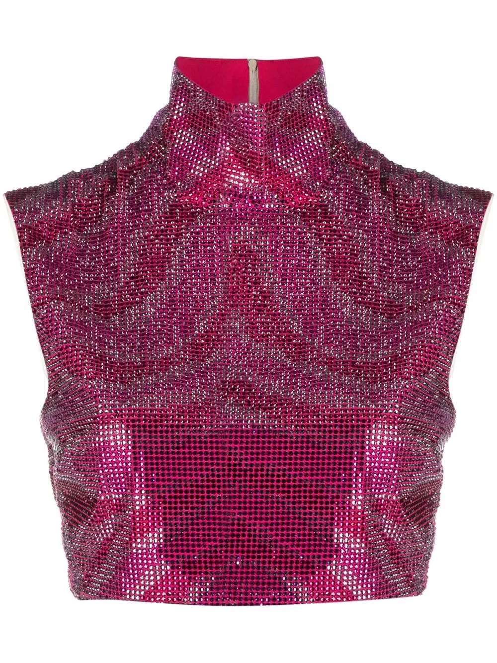 

Genny rhinestone-embellished sleeveless top - Pink